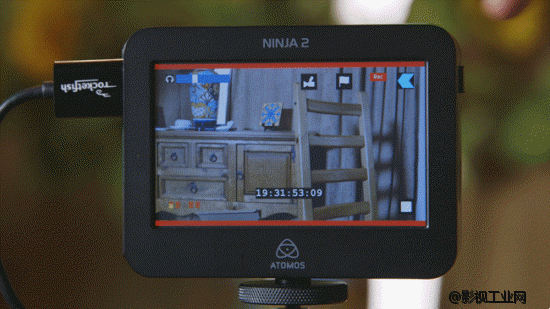 手把手教你C100连接Atomos Ninja 2,以及记录仪参数设置后达到成像的效果