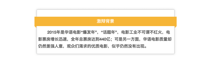 影视四人邦｜2015电影盘点：440亿票房选不出四部好片？