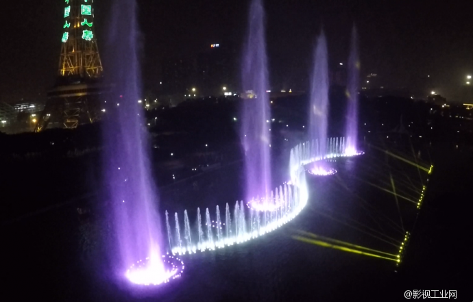 粤影航拍-文华公园水幕喷泉抢先看