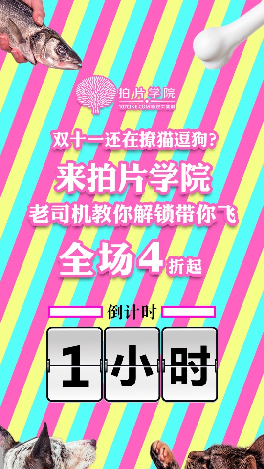 【影视工业网拍片学院】今天报名全场4折起!制片课低至199!