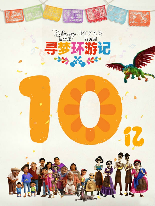 《寻梦环游记》中国票房破10亿,皮克斯终于打了漂亮的翻身仗